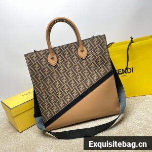 Fendi x FRGMT brown FF fabric bag Shopper F7678 brown
