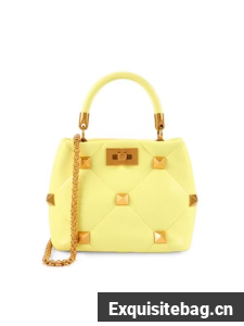 Medium VALENTINO ROMAN STUD chain Denim 0093 yellow