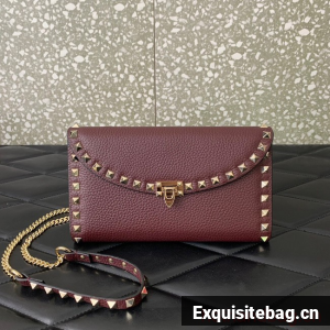 VALENTINO GARAVANI Loco Calf leather bag 0059 Wine