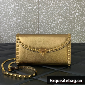 VALENTINO GARAVANI Loco Calf leather bag 0059 gold