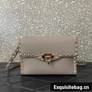 VALENTINO GARAVANI Loco Calf leather bag 0322 gray