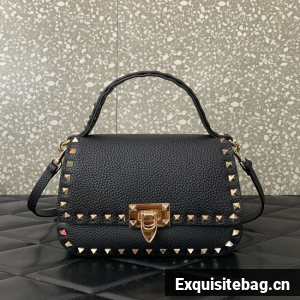 VALENTINO GARAVANI Loco Calf leather bag 0345 black