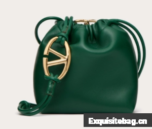 VALENTINO MINI VLOGO POUF Sheepskin WP0AC3Z green