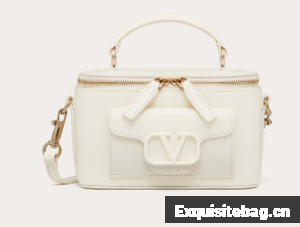 VALENTINO Mini LOCO calfskin box bag HT098 WHITE