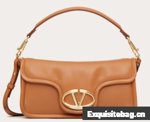 VALENTINO VLOGO 1960 medium lambskin bag FJ098 brown