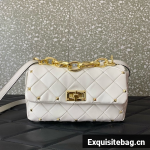 VALENTINO VLOGO POUF Sheepskin 5048 white