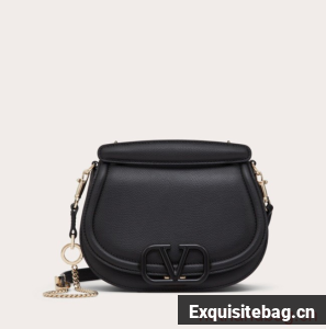 VALENTINO VSLING granular calfskin bag P098 black