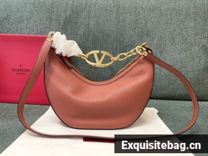 VALENTINO Vlogo Moon small leather HOBO bag chain N08J Watermelon red