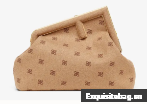 FENDI FIRST MEDIUM flannel bag with embroidery 8BP127A Beige