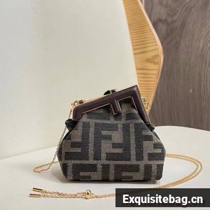 FENDI FIRST mini fabric bag 5FB2321 brown