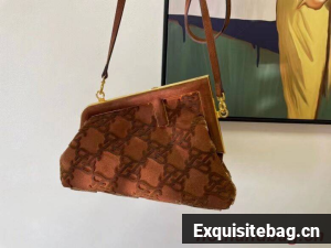 FENDI FIRST small suede bag 8BP129A brown