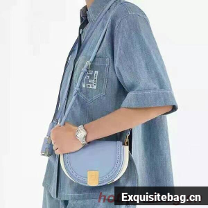 FENDI MOONLIGHT leather bag 8BT346A light blue