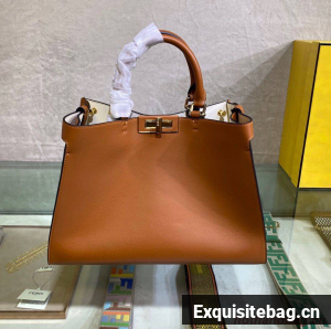 FENDI PEEKABOO ISEEU Original Leather Small bag 0196 Brown