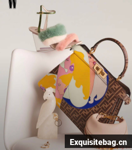 FENDI PEEKABOO ISEEU Original Leather MEDIUM bag 0196 Lady Print