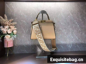 FENDI PEEKABOO ISEEU SMALL leather bag F1615 apricot