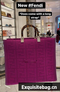 FENDI SHOPPER Canvas Bag FF63259 Fuchsia