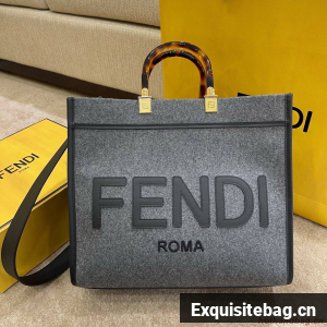 FENDI SUNSHINE LARGE flannel shopper 8BH375 Gray