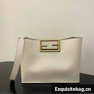 FENDI WAY MEDIUM White leather bag 8BH391AAI