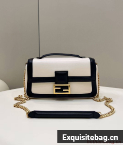 Fendi Baguette Sheepskin bag 8BR6550 Cream & black