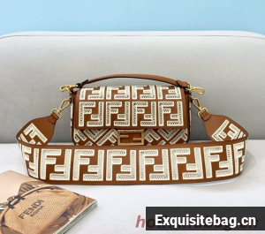Fendi Baguette leather bag 8BR600A Camel