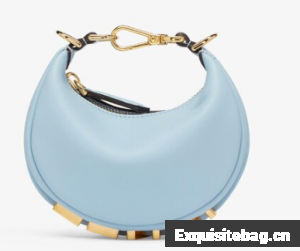 Fendi Nano Fendigraphy Light blue leather charm 7AS089A