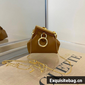 Fendi Original Leather Mini Clutch Bag 56831 Brown