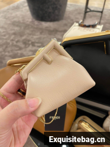 Fendi Original Leather Mini Clutch Bag 56831 Cream