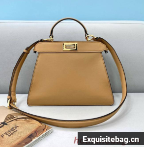 Fendi Peekaboo ISeeU MEDIUM leather bag 80011A Beige