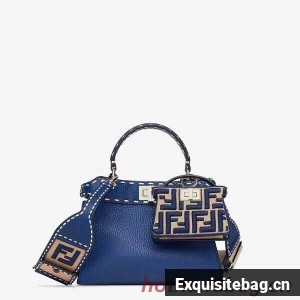 Fendi Peekaboo ISeeU Small leather bag F8636 blue
