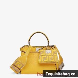Fendi Peekaboo ISeeU Small leather bag F8636 yellow