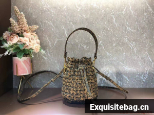 Fendi Weave MON TRESOR mini-bag 8BS010A3 brown