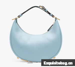 Fendi graphy Small Light blue leather bag 8BR798A