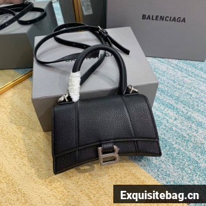Balenciaga HOURGLASS XS TOP HANDLE BAG Grained calsfkin B108896 black Balenciaga HOURGLASS XS TOP HANDLE BAG Grained calsfkin B108896 black