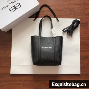 Balenciaga Original Leather Mini Shopper Bag 6696 Black