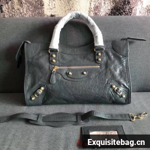 Balenciaga The City Handbag Calf leather 382569 grey