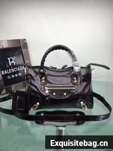 Balenciaga Giant City Gold Studs Handbag 084333 Black Balenciaga Giant City Gold Studs Handbag 084333 Black