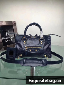 Balenciaga Giant City Gold Studs Handbag 084333 Blue Balenciaga Giant City Gold Studs Handbag 084333 Blue