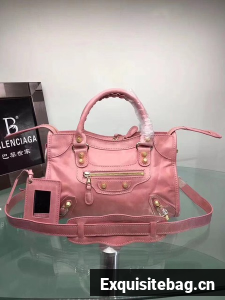 Balenciaga Giant City Gold Studs Handbag 084333 Pink Balenciaga Giant City Gold Studs Handbag 084333 Pink