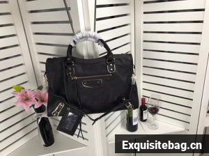 Balenciaga Giant City Gold Studs Handbag B084334 Black Balenciaga Giant City Gold Studs Handbag B084334 Black