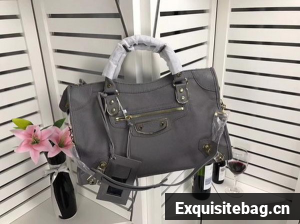 Balenciaga Giant City Gold Studs Handbag B084334 Grey Balenciaga Giant City Gold Studs Handbag B084334 Grey
