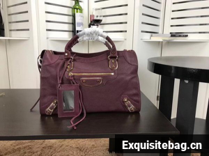 Balenciaga Giant City Gold Studs Handbag B084334 Wine Balenciaga Giant City Gold Studs Handbag B084334 Wine