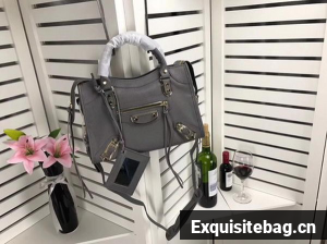 Balenciaga Giant City Gold Studs Handbag B084335 Grey Balenciaga Giant City Gold Studs Handbag B084335 Grey