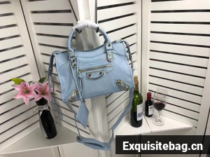 Balenciaga Giant City Gold Studs Handbag B084335 Light Blue Balenciaga Giant City Gold Studs Handbag B084335 Light Blue