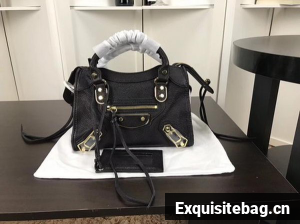 Balenciaga Giant City Gold Studs Handbag B084336 Black Balenciaga Giant City Gold Studs Handbag B084336 Black