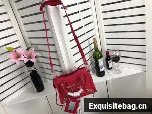 Balenciaga Giant City Gold Studs Handbag B084336 Red Balenciaga Giant City Gold Studs Handbag B084336 Red