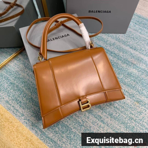 Balenciaga HOURGLASS MEDIUM TOP HANDLE BAG B108892 brown Balenciaga HOURGLASS MEDIUM TOP HANDLE BAG B108892 brown
