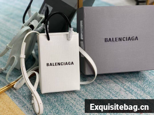 Balenciaga Original Leather Mini Shopper Bag B152865 white&black Balenciaga Original Leather Mini Shopper Bag B152865 white&black