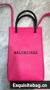 Balenciaga Original Leather Mini Shopper Bag B6123 Pink Balenciaga Original Leather Mini Shopper Bag B6123 Pink