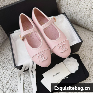 Chanel Ballet Flats Shoes 73013 Pink