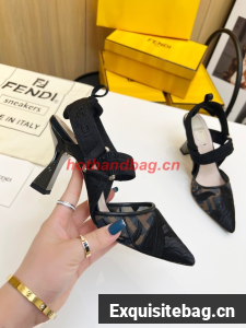 Fendi Colibri mesh high-heeled slingbacks 93291-3